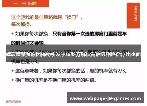 魏震遭禁赛原因揭秘引发争议多方解读背后真相逐渐浮出水面
