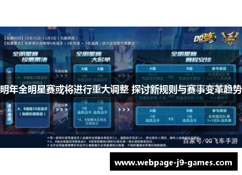 明年全明星赛或将进行重大调整 探讨新规则与赛事变革趋势